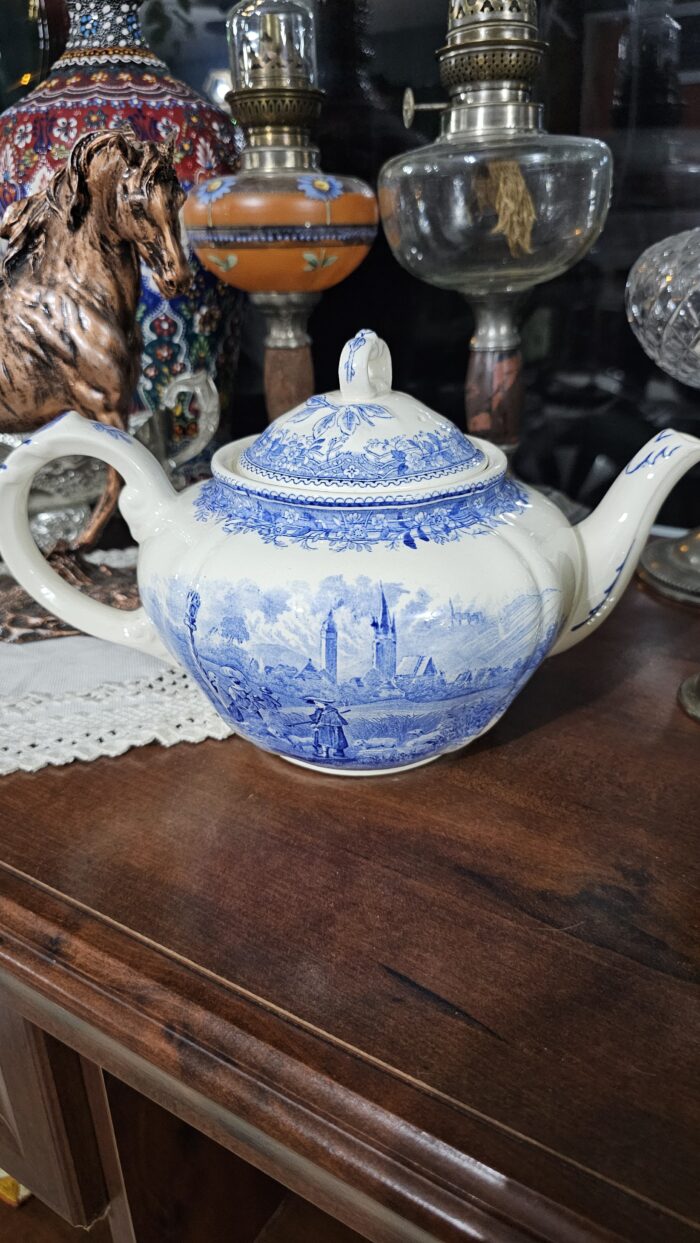 Villeroy Boch BURGENLAND 8 kişilik Çoban Desen Antika Pot mavi - Image 1