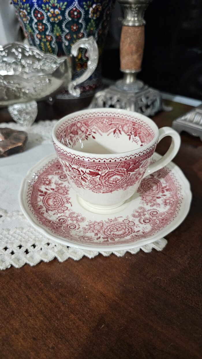Villeroy Boch BURGENLAND Pembe Duble Kahve Fincanı - Image 1