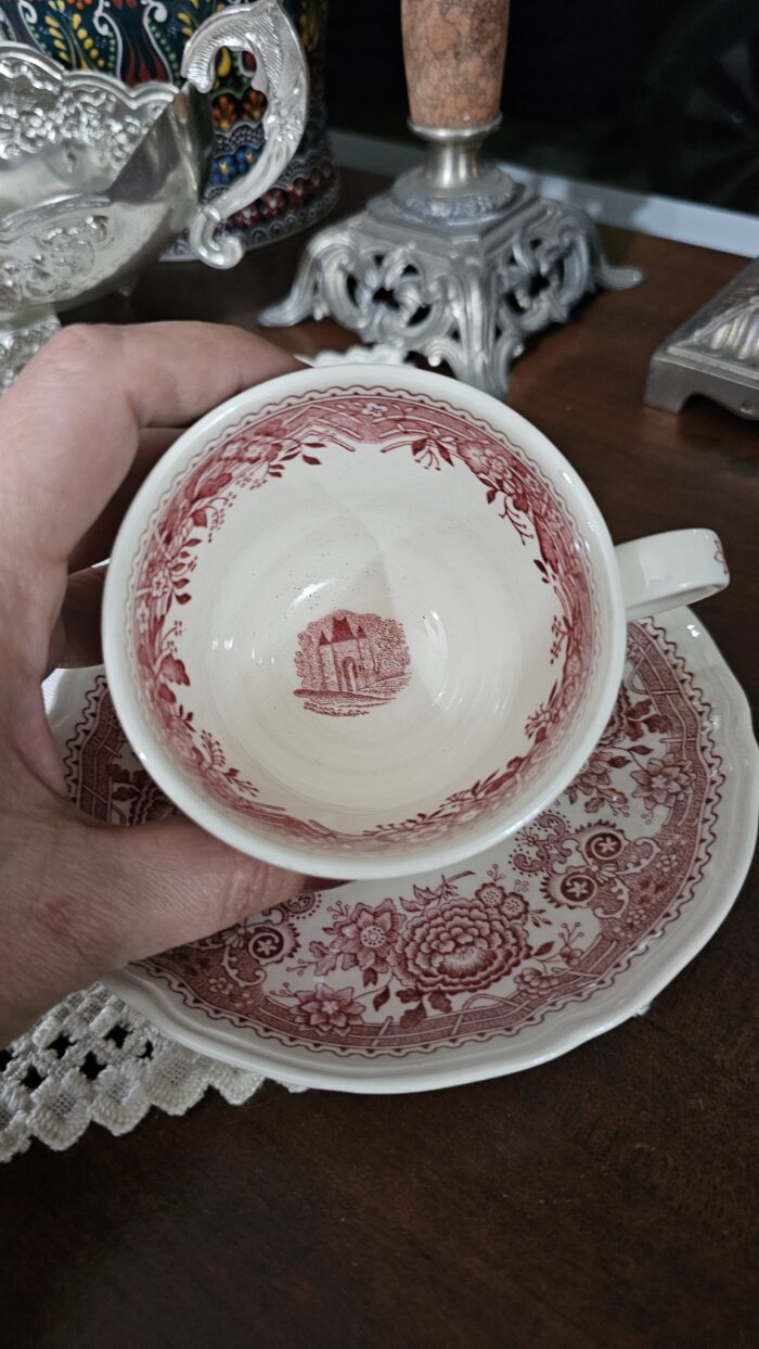 Villeroy Boch BURGENLAND Pembe Duble Kahve Fincanı - Image 2