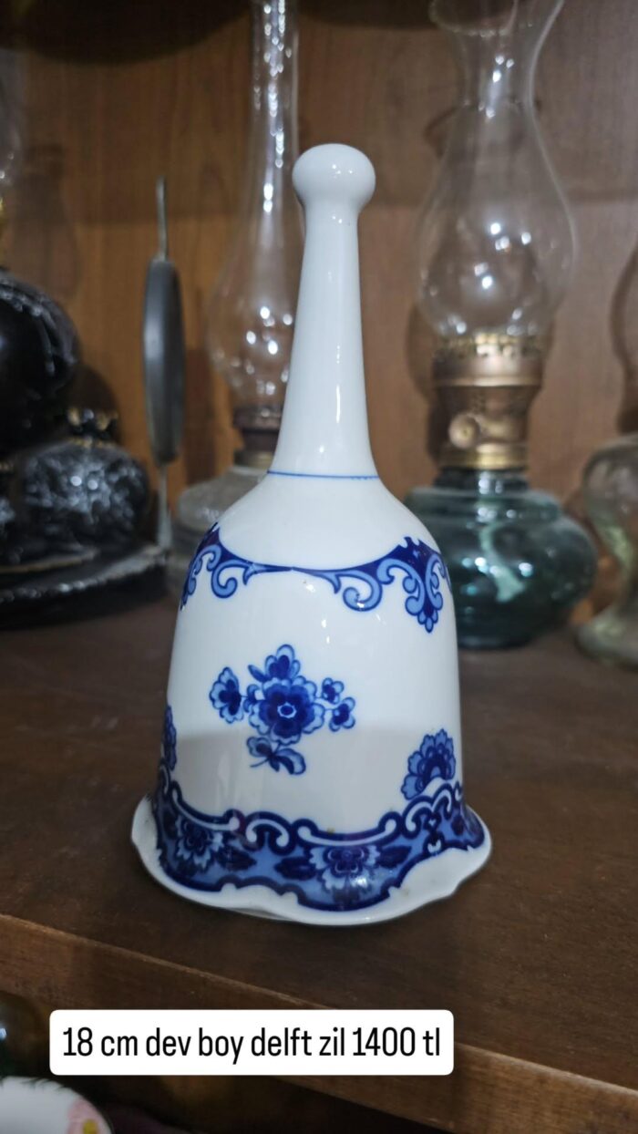 Delft Hollanda Blue Blanc 18 cm büyük zil - Image 1