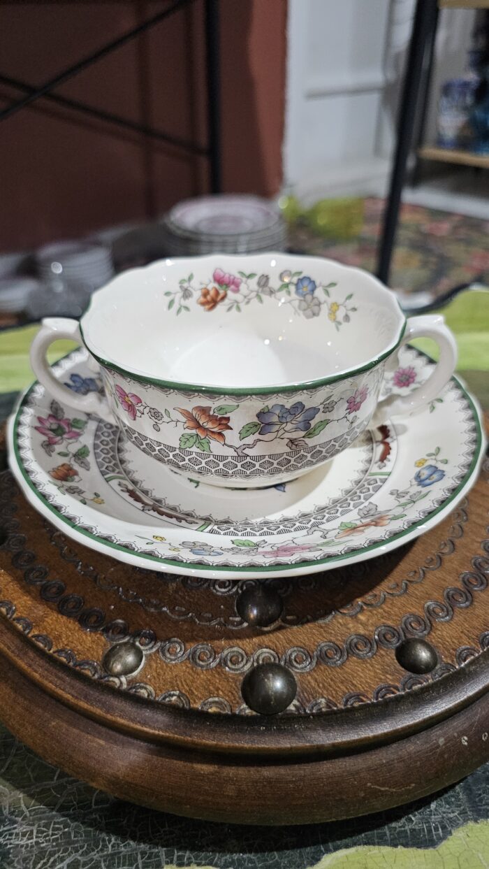 Spode Chinese Rose Konsome Ekmek Tabağı Dahil - Image 1