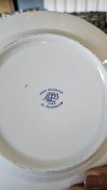 Lomonosov mavi  dikey çiçekli 18 cm Pasta Tabağı - Image 2