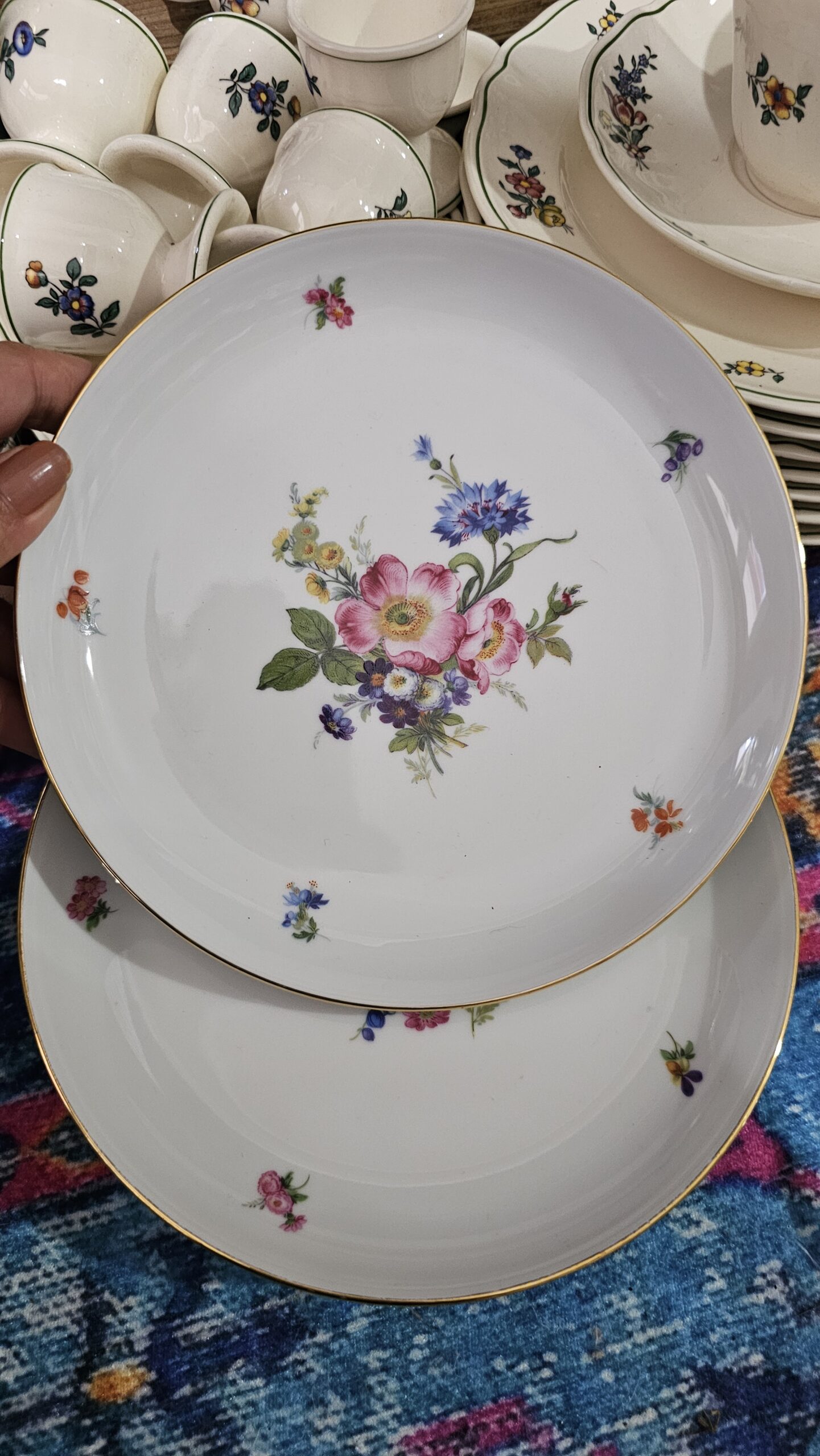 20251031_152705 Fürstenberg Bunte Blumen 19 cm pasta tabağı - Image 1