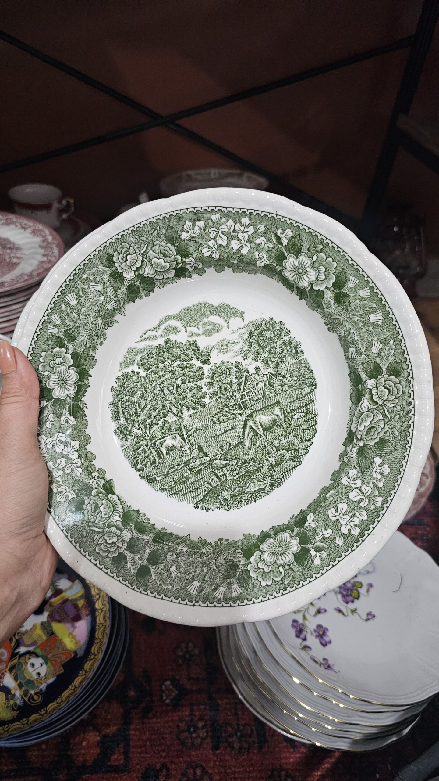 20251124_151327 Adams Yeşil 22 cm Sulu Yemek Tabağı - Image 1