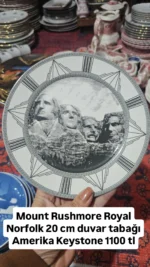 Rashmore Dağı 20 cm duvar tabağı Amerika