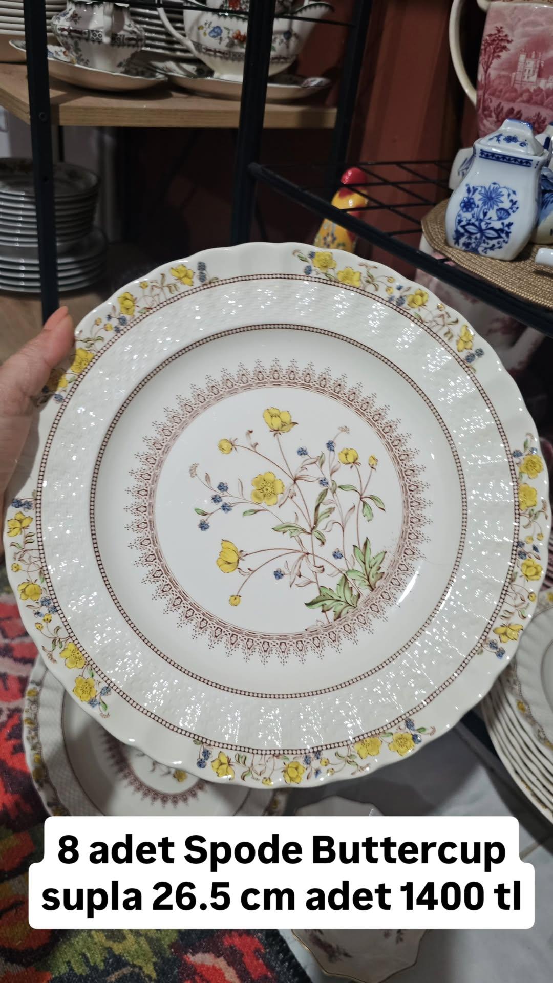 IMG_20251124_124216_012 Spode Buttercup 26,5 cm Büyük Supla Düz Servis tabağı - Image 1