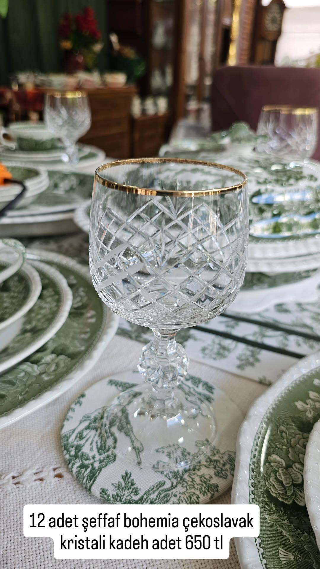 IMG_20260214_161120_007 Şeffaf Çekoslavak Bohemia Kadeh Meşrubat Boy 14 cm - Image 1