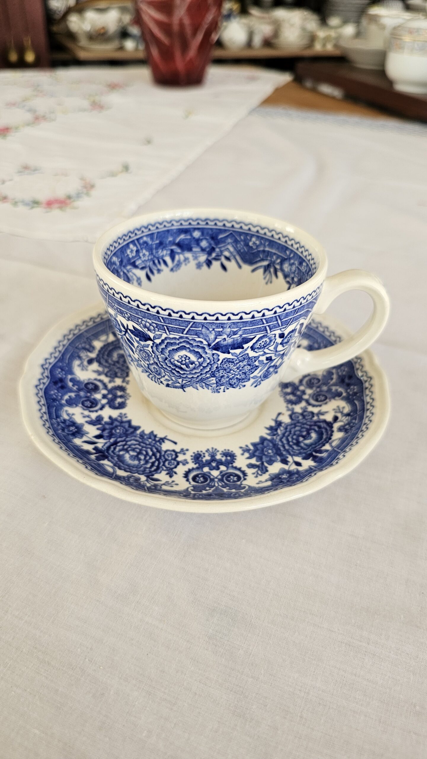 20260702_152655 Villeroy Boch Mavi Burgenland duble kahve fincanı - Image 1