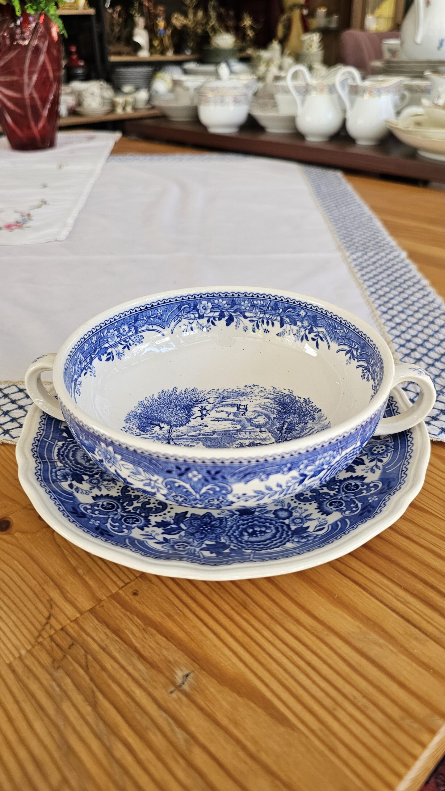 20260702_152735 Villeroy Boch Mavi Burgenland konsome ekmek tabağı dahil - Image 1