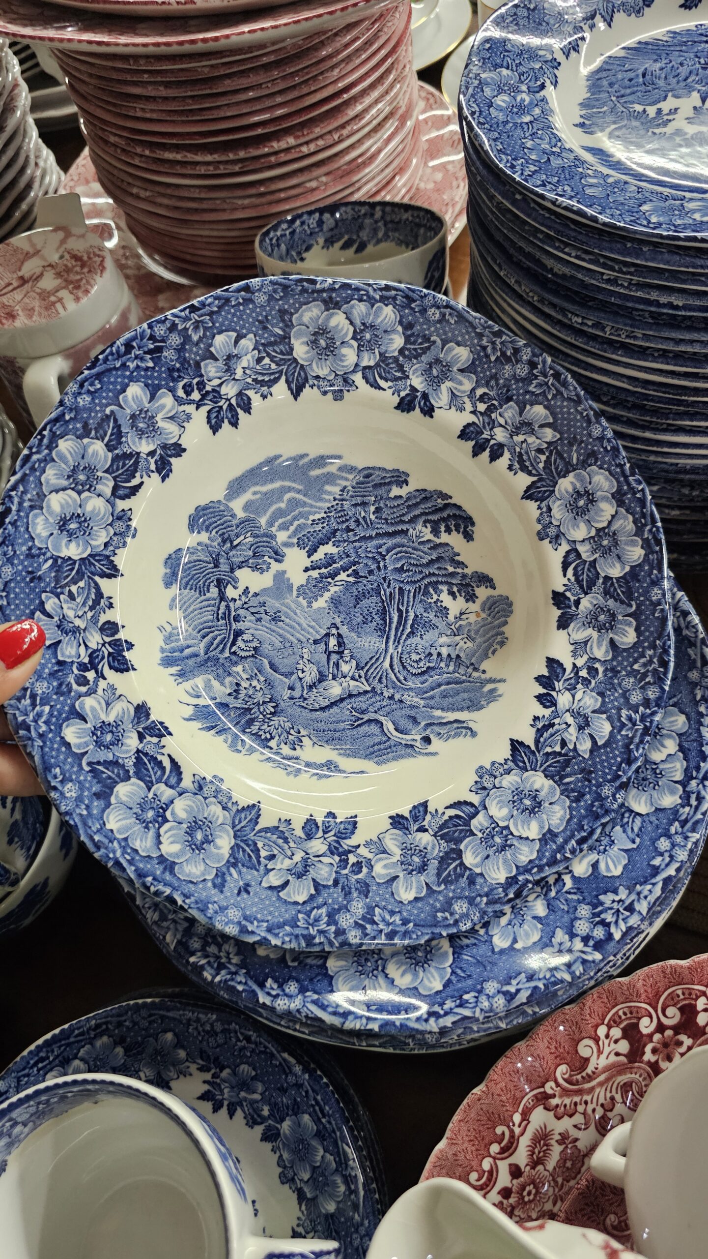 20260704_213931 Wedgewood Woodland Mavi 23 cm sulu yemek tabağı - Image 1