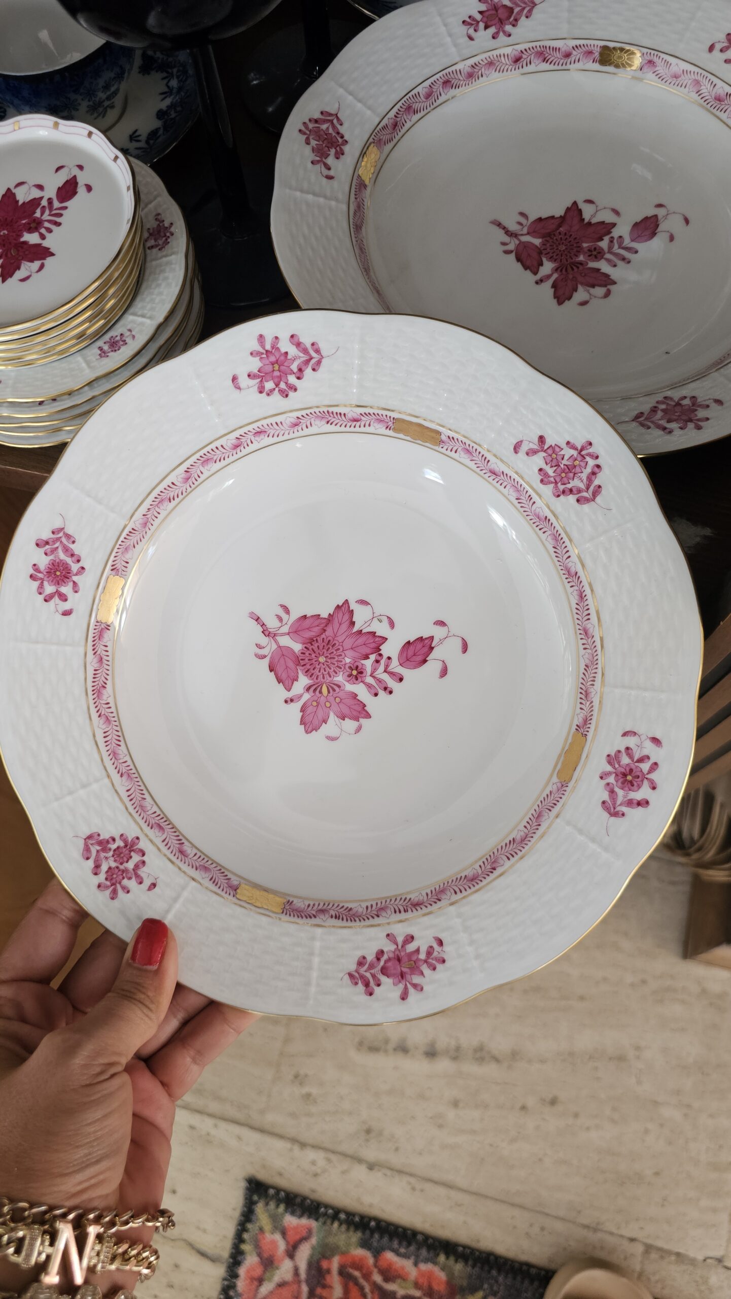 20260705_151557 Herend Fuşya 26 cm çukur makarna tabağı - Image 1