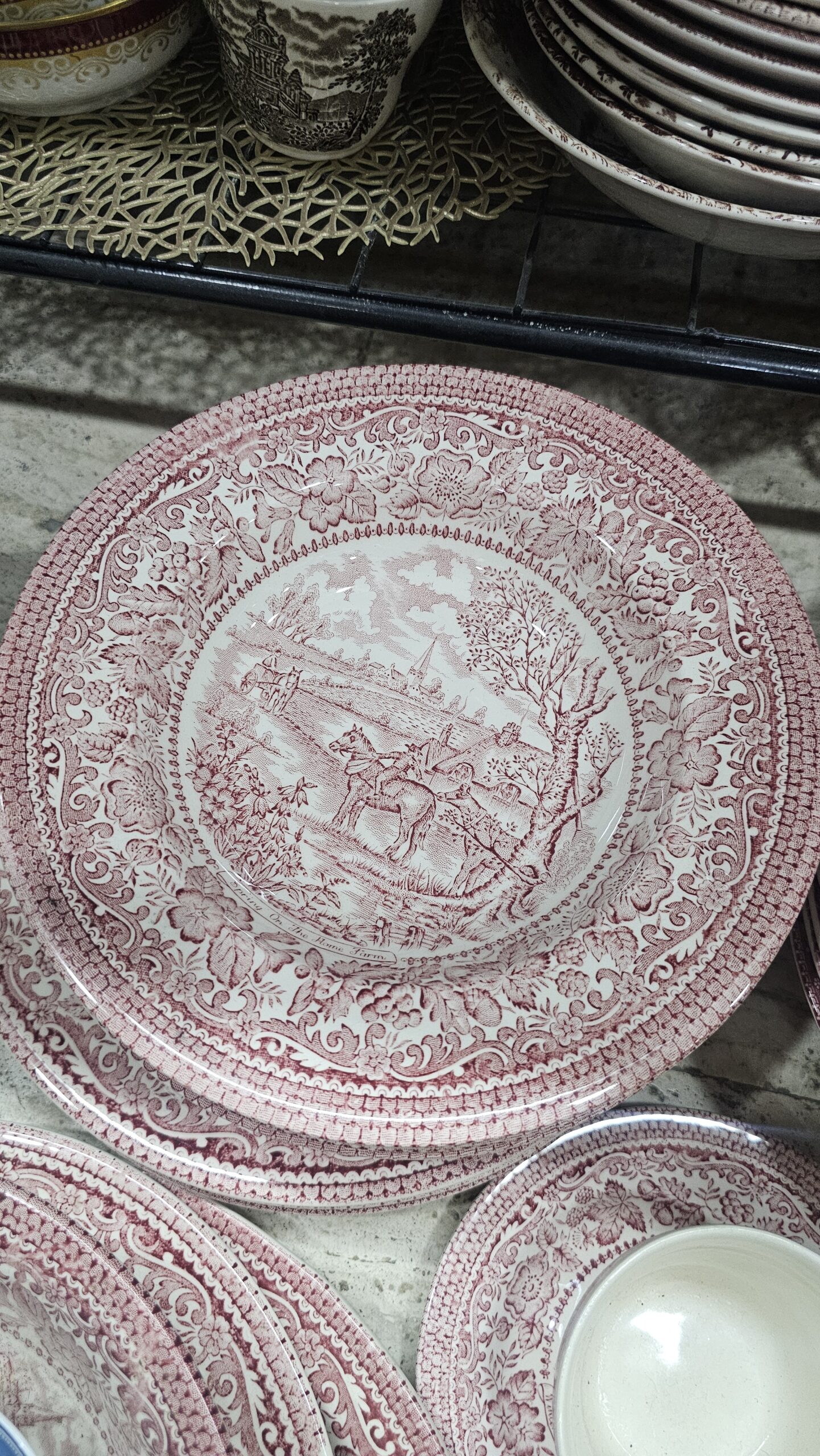 20260719_232702 Broadhurst Şeritli Pembe 23 cm sulu yemek tabağı - Image 1