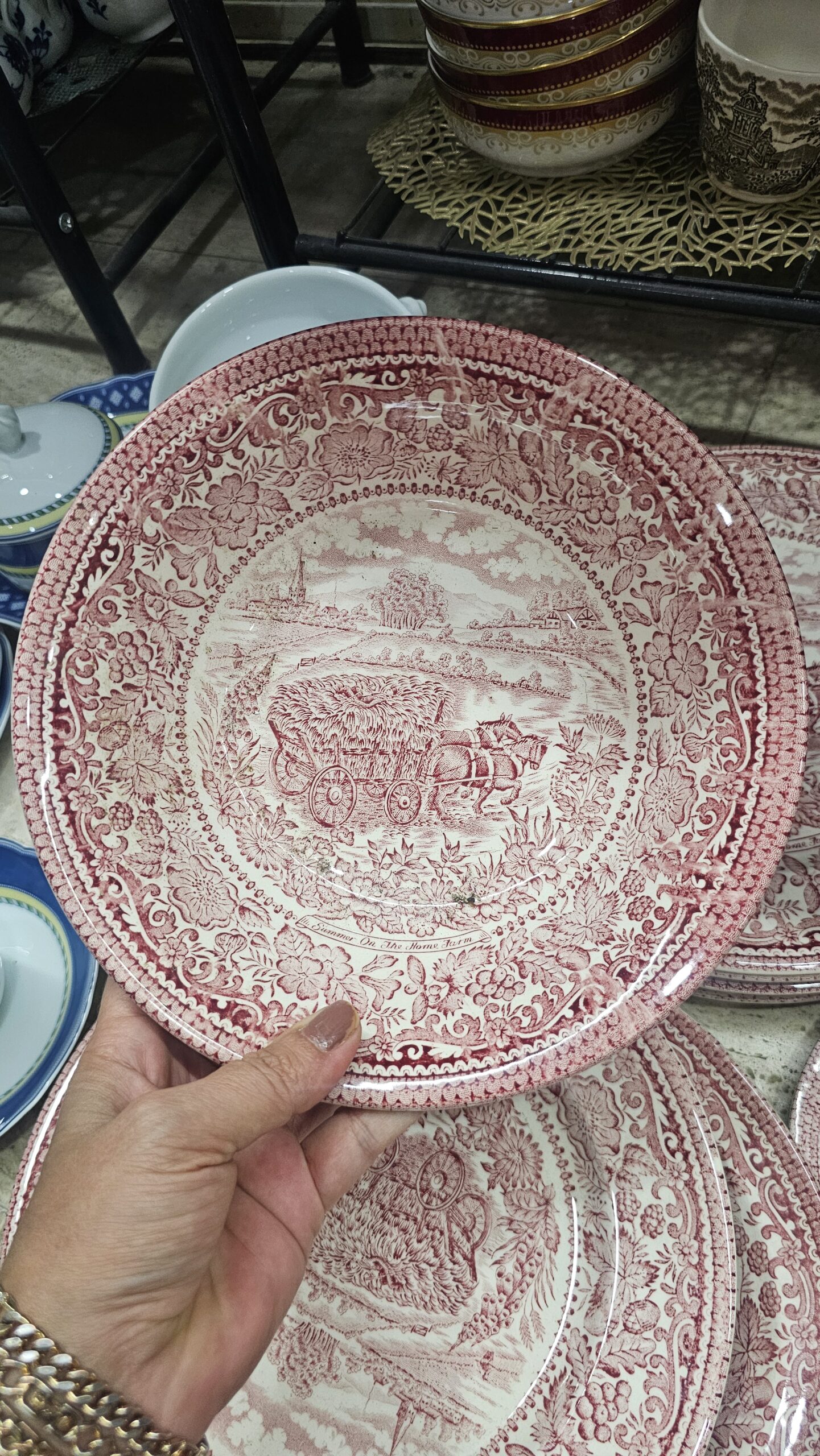 20260719_232717 Broadhurst Şeritli Pembe 22 cm salata kasesi - Image 1